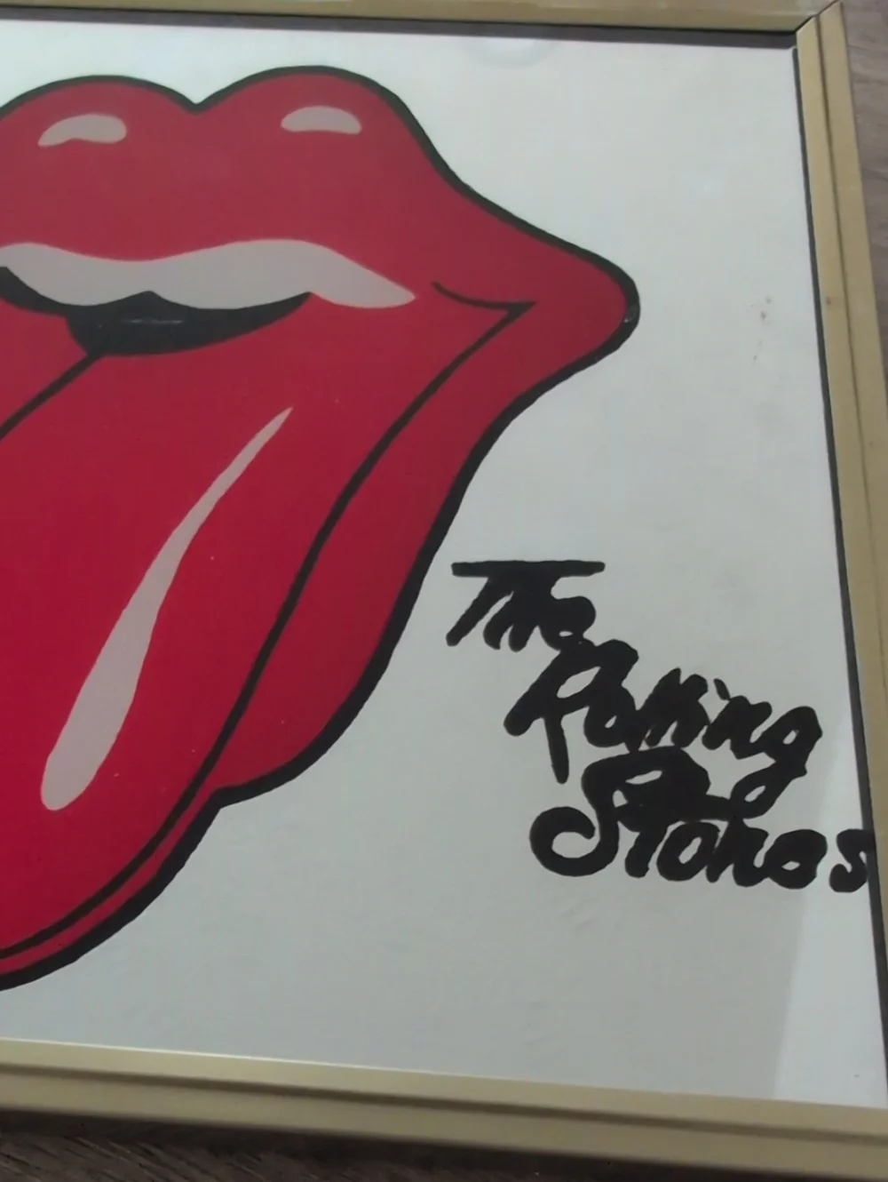 Vintage 1970s The Rolling Stones Carnival Prize Mirror - Classic Tongue Logo